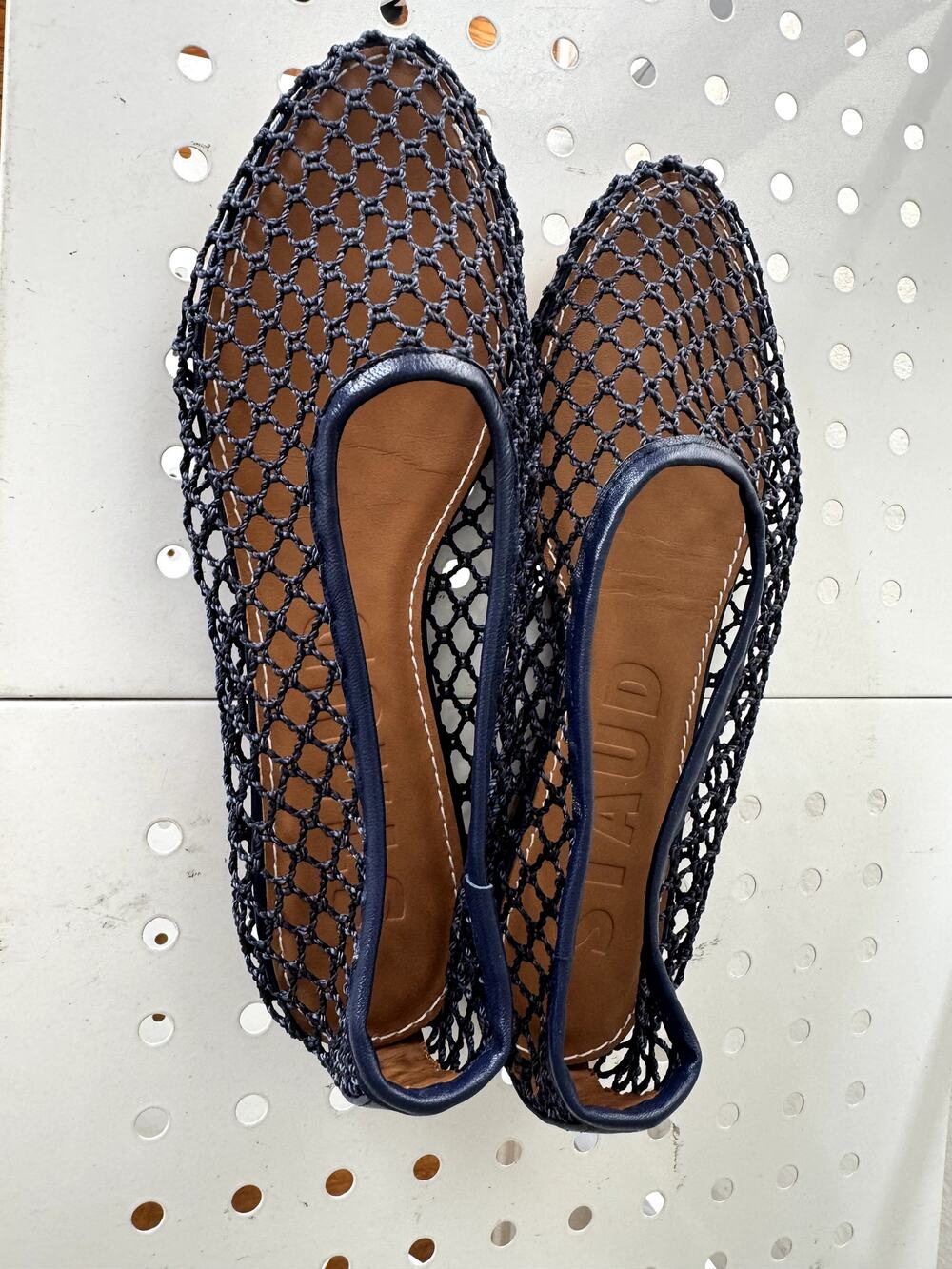 New Staud Alba woven ballet flat  in Navy 37 1/2